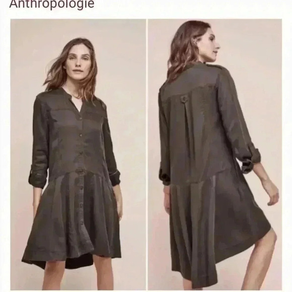 Holding Horses Anthropologie tencel Mariona shirt dress cowgirl Boho size 16 - Picture 11 of 13